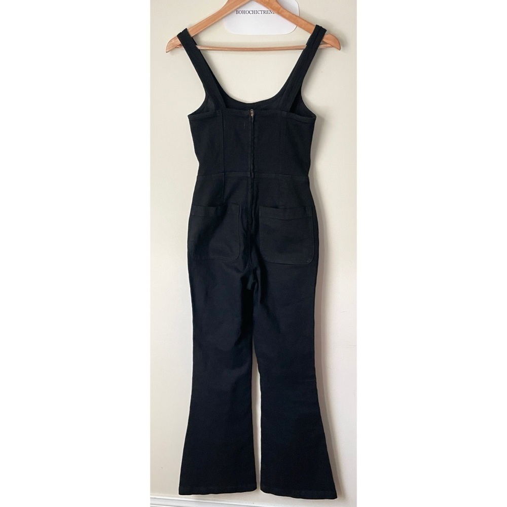 NWT Madewell Black Denim Flare Leg Jumpsuit Size 0 - Picture 9 of 15